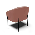 Poltrona Sala Decorativa Stella Pé De Aço Preto Veludo D03 -