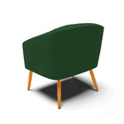 Poltrona Sala Decorativa Stella Pé Palito Castanho Veludo D03