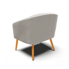 Poltrona Sala Decorativa Stella Pé Palito Castanho Veludo D03