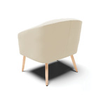 Poltrona Sala Decorativa Stella Pé Palito Natural Veludo D03