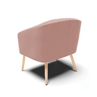 Poltrona Sala Decorativa Stella Pé Palito Natural Veludo D03