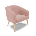 Poltrona Sala Decorativa Stella Pé Palito Natural Veludo D03