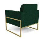 Poltrona Sala Estar Industrial Alta Dourado Kit 2 Marisa Bouc