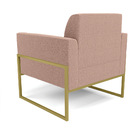 Poltrona Sala Estar Industrial Alta Dourado Kit 2 Marisa Bouc