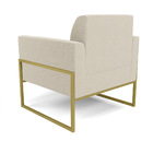 Poltrona Sala Estar Industrial Alta Dourado Marisa Bouclê - B