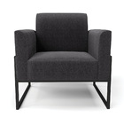 Poltrona Sala Estar Industrial Alta Preto Kit 2 Marisa Bouclê