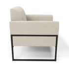 Poltrona Sala Estar Industrial Alta Preto Marisa Bouclê D03 -