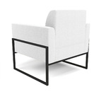 Poltrona Sala Estar Industrial Alta Preto Marisa Bouclê Off W