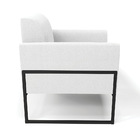 Poltrona Sala Estar Industrial Alta Preto Marisa Bouclê Off W