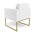 Poltrona Sala Estar Industrial Dourado Kit 2 Marisa Bouclê D0