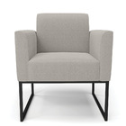 Poltrona Sala Estar Industrial Preto Kit 2 Marisa Bouclê D03