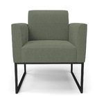 Poltrona Sala Estar Industrial Preto Kit 2 Marisa Bouclê Pist