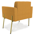 Poltrona Sala Estar Pé Ferro Dourado Kit 2 Elisa Bouclê D03 -