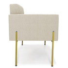 Poltrona Sala Estar Pé Ferro Dourado Kit 2 Elisa Bouclê D03 -