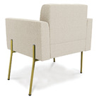 Poltrona Sala Estar Pé Ferro Dourado Kit 2 Elisa Bouclê D03 -