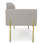 Poltrona Sala Estar Pé Ferro Dourado Kit 2 Elisa Bouclê D03 -