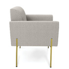 Poltrona Sala Estar Pé Ferro Dourado Kit 2 Marisa Bouclê D03