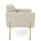 Poltrona Sala Estar Pé Ferro Dourado Kit 2 Marisa Bouclê D03