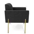 Poltrona Sala Estar Pé Ferro Dourado Kit 2 Marisa Bouclê Graf