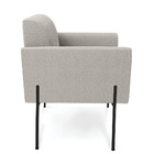 Poltrona Sala Estar Pé Ferro Preto Kit 2 Marisa Bouclê D03 -