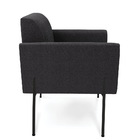 Poltrona Sala Estar Pé Ferro Preto Kit 2 Marisa Bouclê D03 -