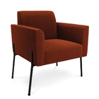 Poltrona Sala Estar Pé Ferro Preto Kit 2 Marisa Bouclê D03 -