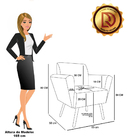 Poltrona Sala Estar Pé Palito Castanho Dora Sint Pu Preto/lin