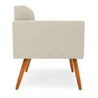 Poltrona Sala Estar Pé Palito Castanho Kit 2 Elisa Bouclê D03