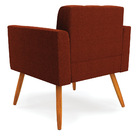 Poltrona Sala Estar Pé Palito Castanho Kit 2 Elisa Bouclê D03