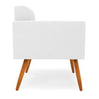 Poltrona Sala Estar Pé Palito Castanho Kit 2 Elisa Bouclê Off