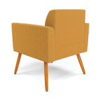 Poltrona Sala Estar Pé Palito Castanho Kit 2 Marisa Bouclê -