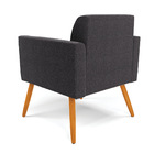 Poltrona Sala Estar Pé Palito Castanho Kit 2 Marisa Bouclê -