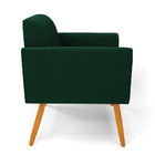 Poltrona Sala Estar Pé Palito Castanho Kit 2 Marisa Bouclê -