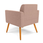 Poltrona Sala Estar Pé Palito Castanho Kit 2 Marisa Bouclê -