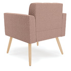 Poltrona Sala Estar Pé Palito Natural Kit 2 Elisa Bouclê D03