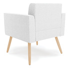 Poltrona Sala Estar Pé Palito Natural Kit 2 Elisa Bouclê Off