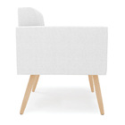 Poltrona Sala Estar Pé Palito Natural Kit 2 Elisa Bouclê Off