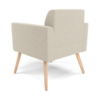 Poltrona Sala Estar Pé Palito Natural Kit 2 Marisa Bouclê - B