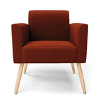 Poltrona Sala Estar Pé Palito Natural Kit 2 Marisa Bouclê Ter