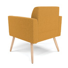 Poltrona Sala Estar Pé Palito Natural Marisa Bouclê - Mostarda