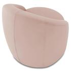 Poltrona Sala Giratória Redonda Kit 2 Steve Veludo Rose I01