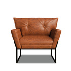 Poltrona Sala Industrial Preto Kit 2 Anitta Sintético Pu D03