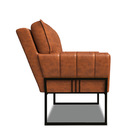 Poltrona Sala Industrial Preto Kit 2 Anitta Sintético Pu D03