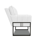 Poltrona Sala Industrial Preto Kit 2 Anitta Sintético Pu D03