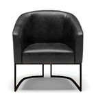 Poltrona Sala Industrial Preto Stella Sintético Pu Preto D03