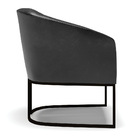 Poltrona Sala Industrial Preto Stella Sintético Pu Preto D03