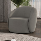 Poltrona Sala Orgânica Giratória Lua Suede D03 - D'rossi - Gr