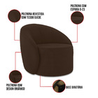 Poltrona Sala Orgânica Giratória Lua Suede D03 - D'rossi - Ma