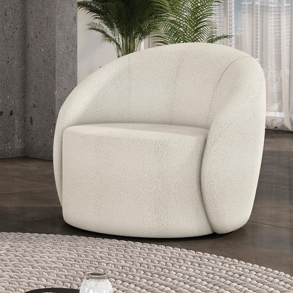 Poltrona Sala Orgânica Lua Base Giratória Bouclê D03 - D'ross