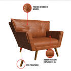 Poltrona Sala Pé De Madeira Anitta Sintético Pu Nozes D03 - D